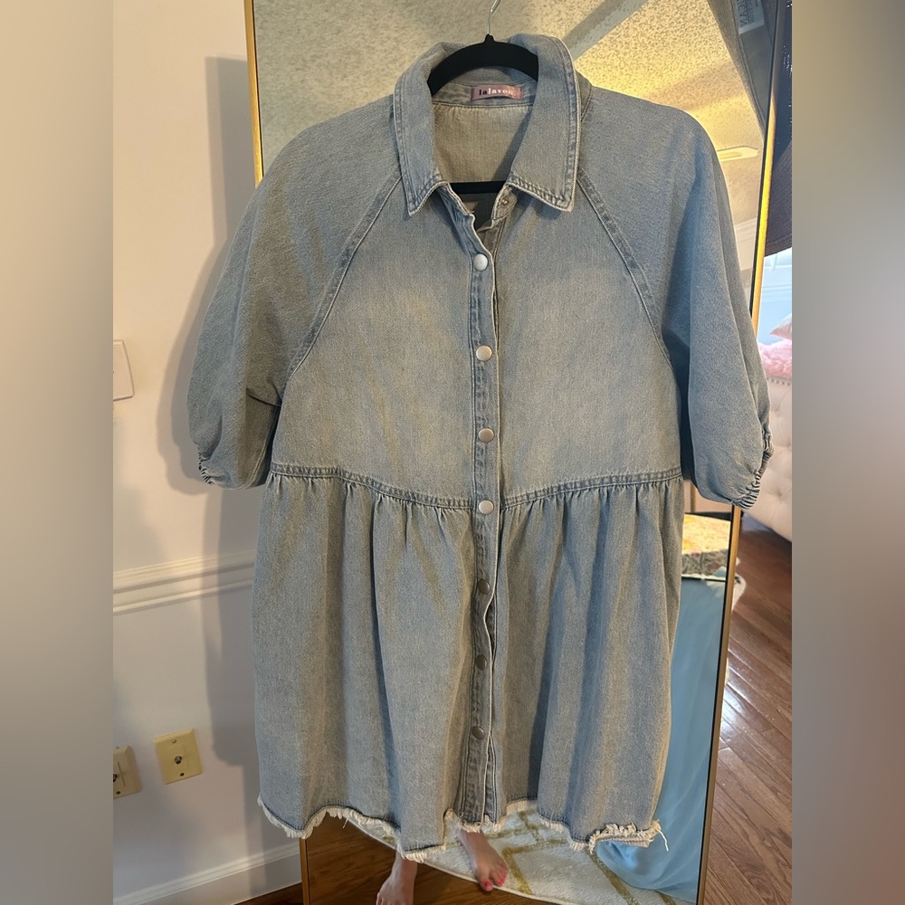 jean dress worn once in excellent condition